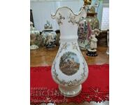 A great antique Belgian Opaline vase