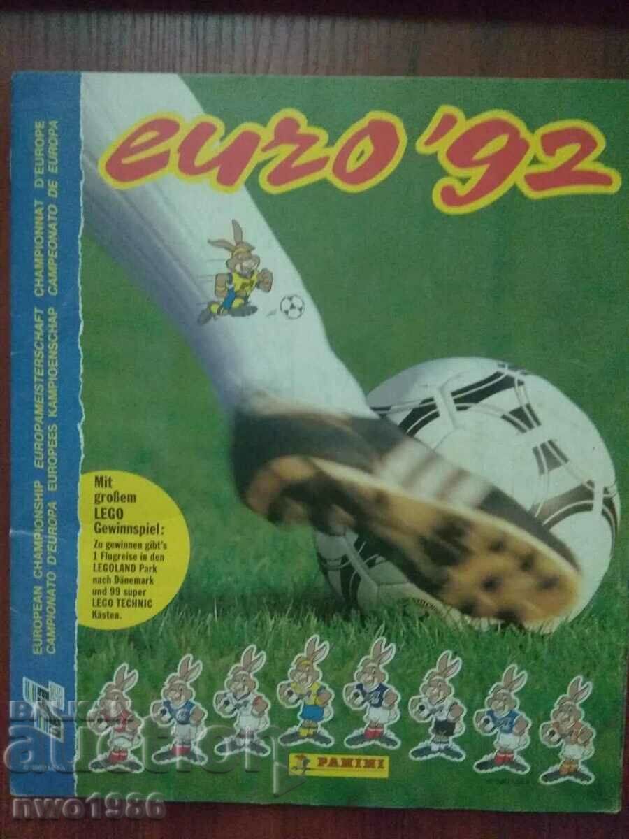 Album autocolant Panini Euro 1992 Fotbal