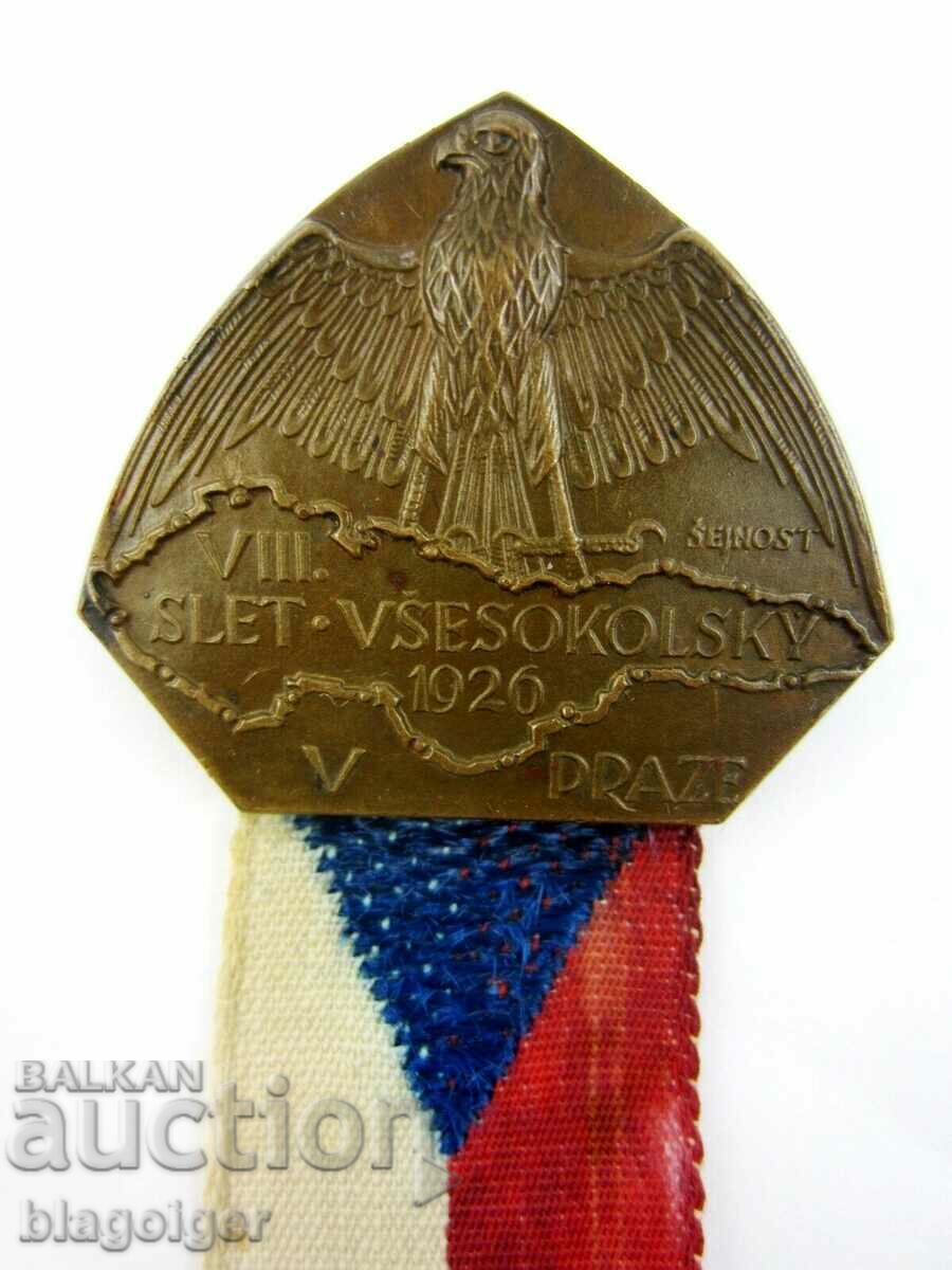 Соколски Игри-Юнашки игри-Чехия-1926г-Рядък знак-Участник
