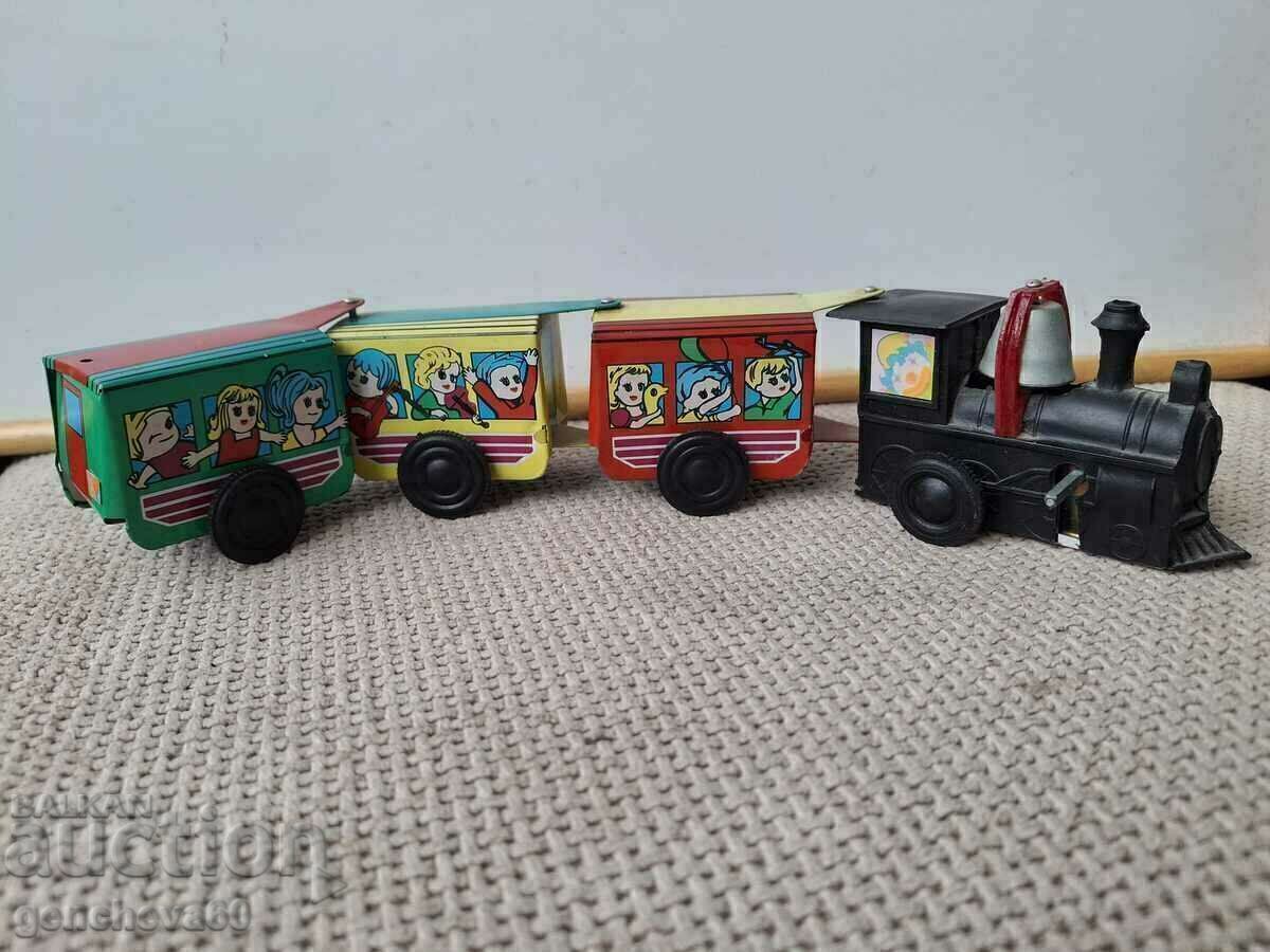 Mechanical tinplate old train with a bell with price 40.00 BGN | € 20.45 Mechanical tinplate old train with a bell with price 40.00 BGN | € 20.45