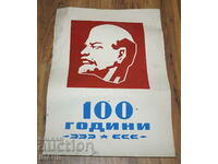 Παλιά ζωγραφισμένη αφίσα 100 χρόνια από τη γέννηση του Λένιν