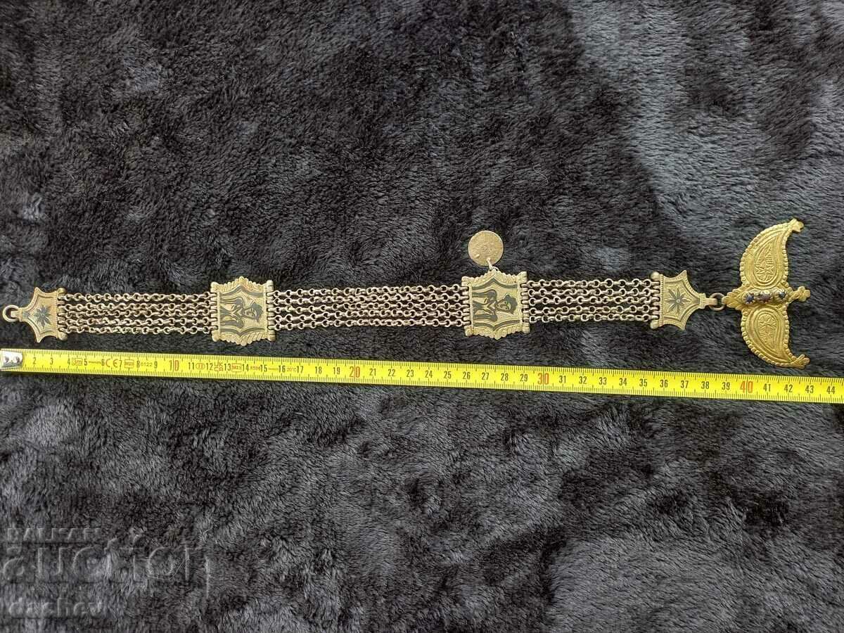 УНИКАЛЕН Възрожденски Сребърен с НИЕЛО Кюстек Пафти носия с цена € 700.00 | 1369.08 лв.