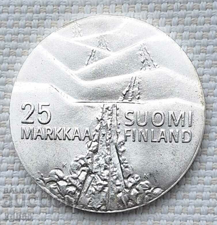25 маркаа сребро 1978 г. Финландия . К-2