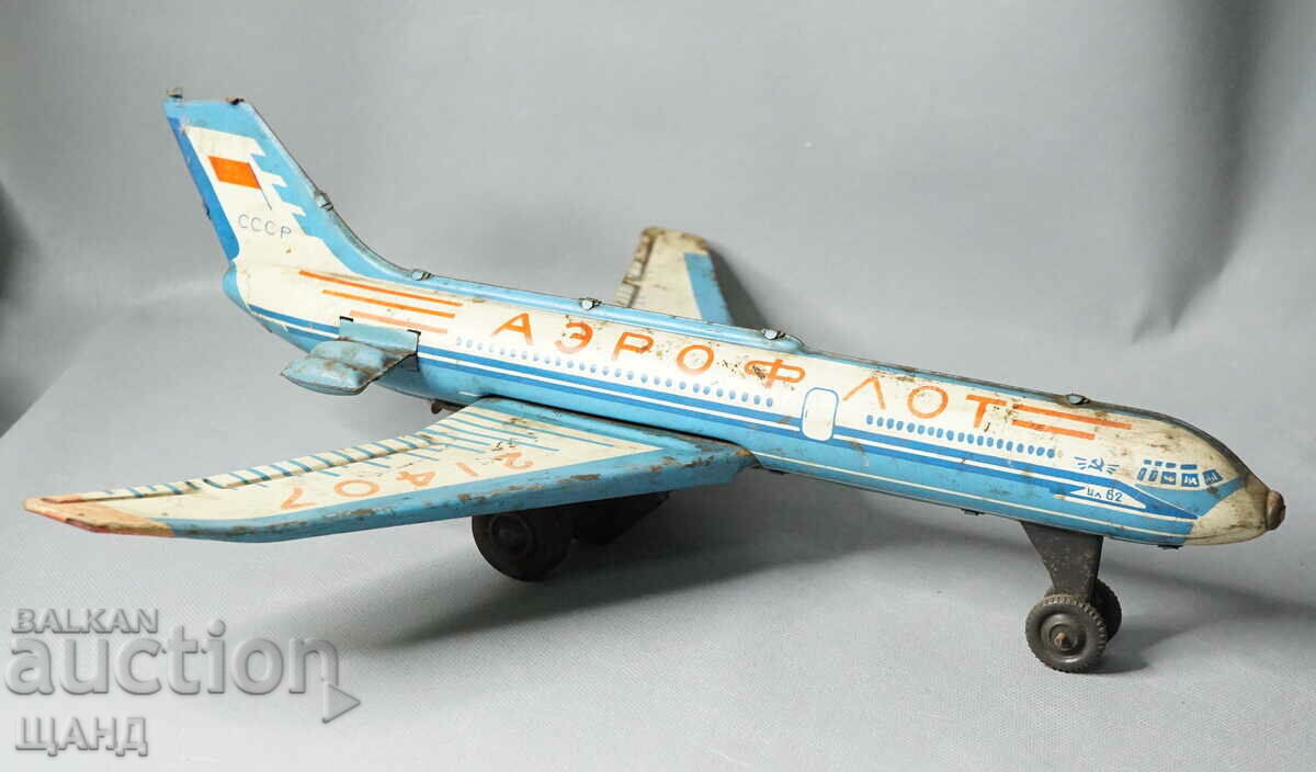 IL 62 Vechi model de avion rusesc din metal de jucărie
