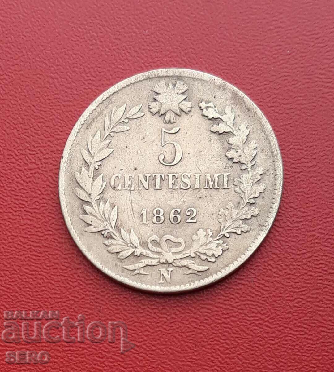Италия-10 цента 1862 N-Неапол