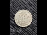 Guatemala 5 centavos, 1987
