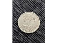 Guatemala 5 centavos, 1987
