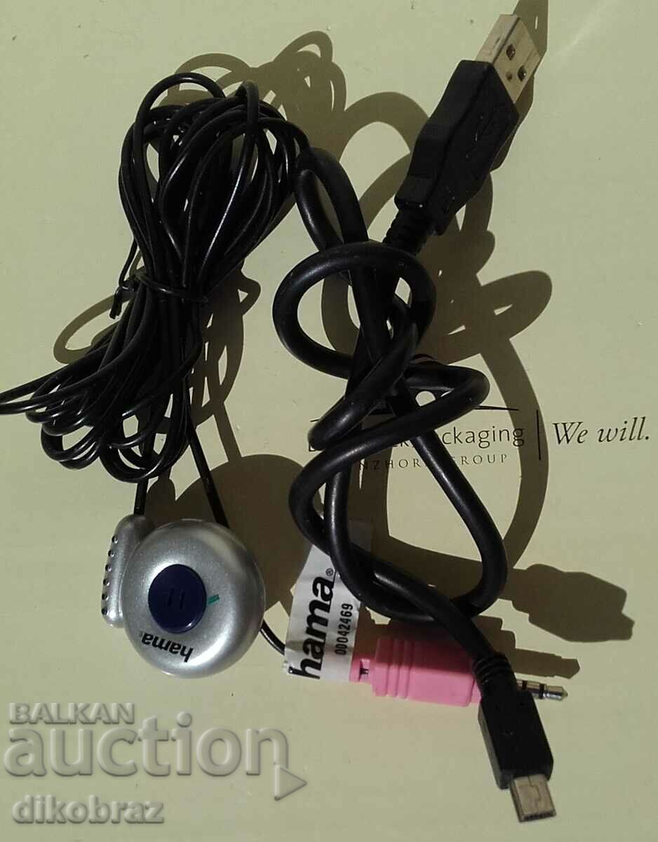HAMA microphone and cable - from a penny