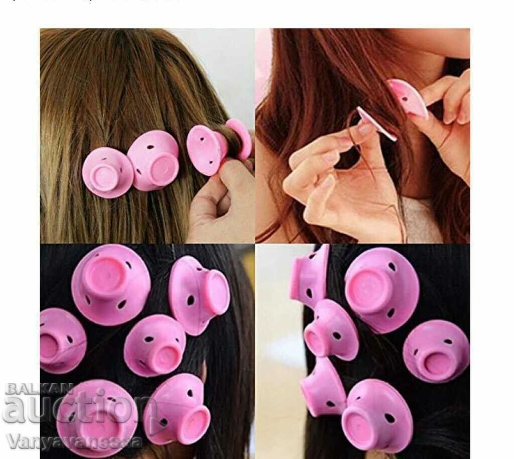 Licitație Set de 10 role de păr din silicon moale