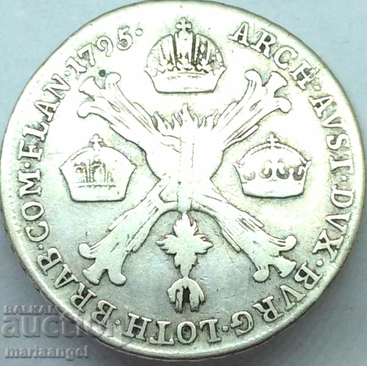 1/4 thaler 1795 B - Αυστρία για Σλοβακία 29mm Franz Isrebro