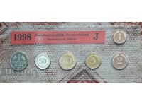 Germany-SET 1998 J-Hamburg- 6 coins-matte-gloss