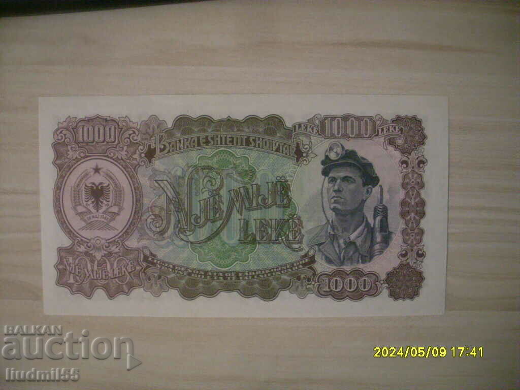 ALBANIA - 1000 LEKI 1957