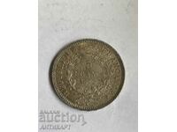 moneda de argint 5 franci Franta 1873 argint