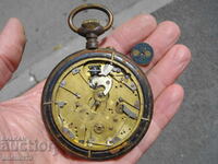 LARGE OLD TRIPLE DATE MOON PHASE POCKET WATCH