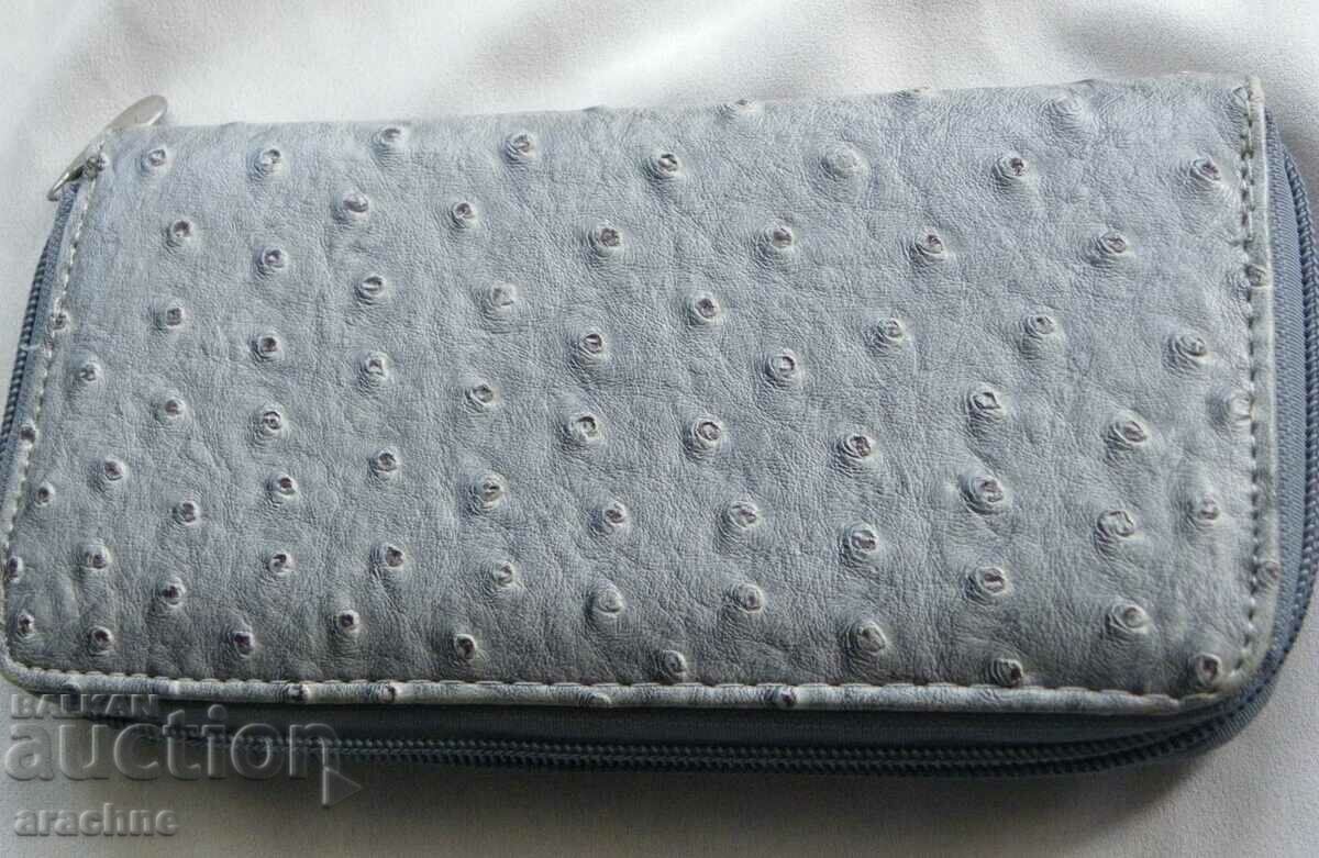 Ostrich leather wallet with price 95.00 BGN | € 48.57 Ostrich leather wallet with price 95.00 BGN | € 48.57