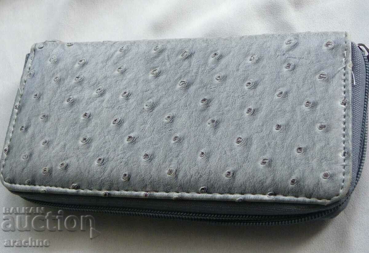 Ostrich leather wallet