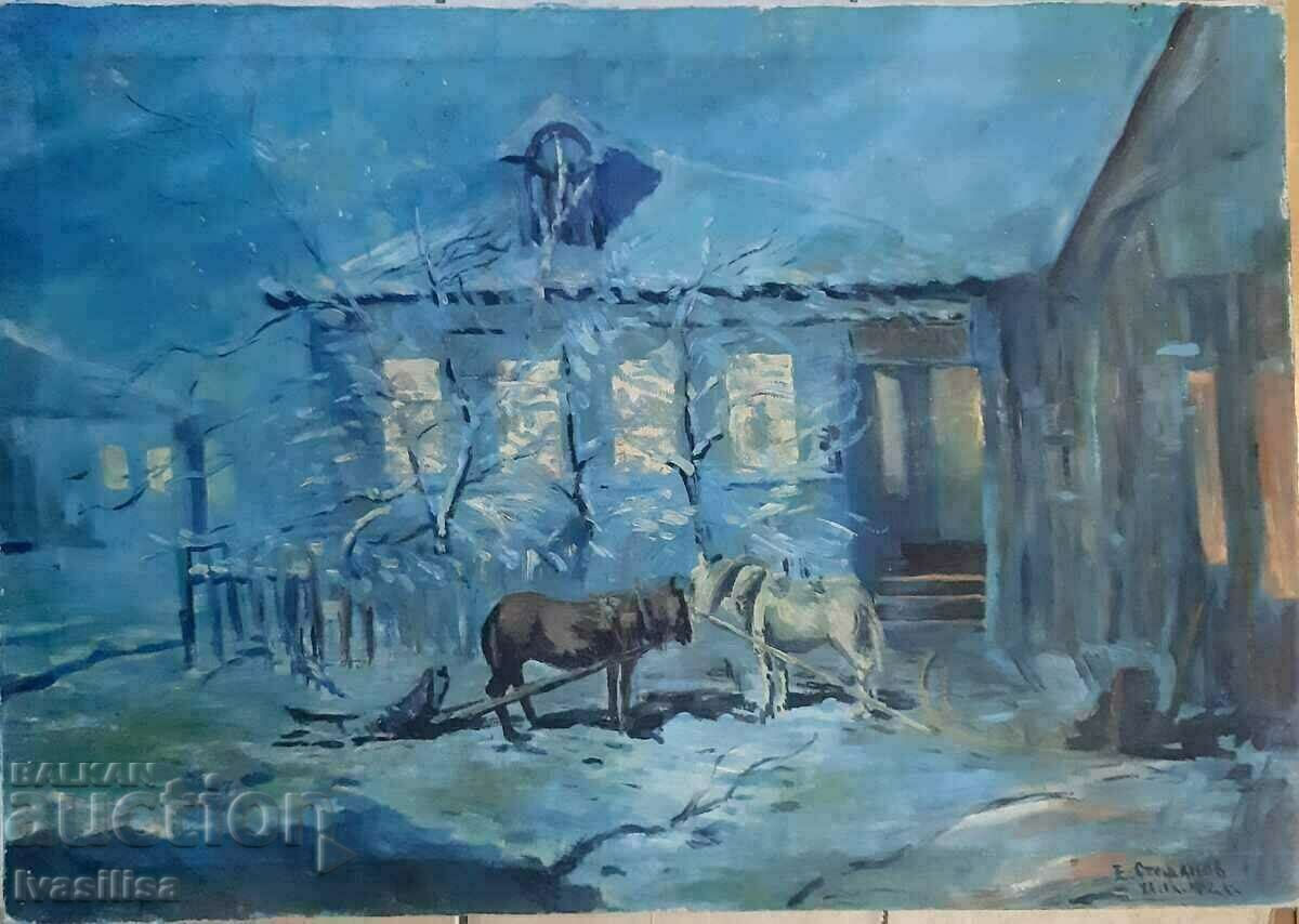 Old Bulgarian painting - RARE AUTHOR