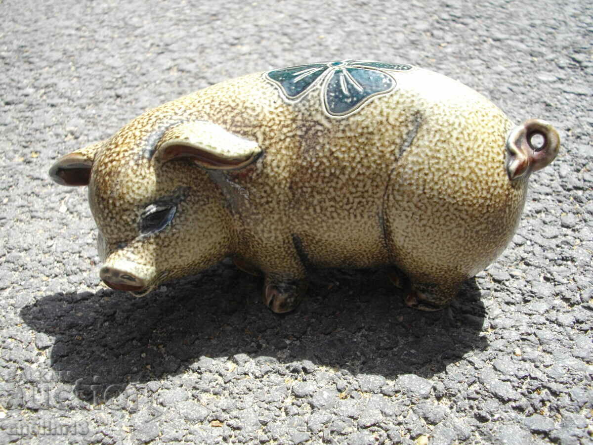 OLD PORCELAIN PIG MARKED with price 45.00 BGN | € 23.01 OLD PORCELAIN PIG MARKED with price 45.00 BGN | € 23.01