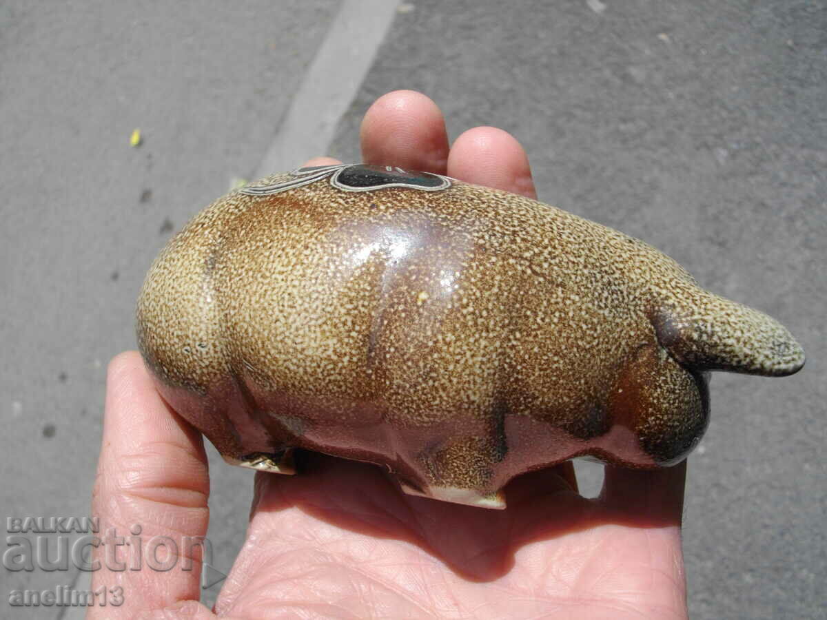 OLD PORCELAIN PIG MARKED - 6 OLD PORCELAIN PIG MARKED - 6