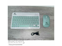 Bluetooth keyboard and wireless mouse with silent buttons