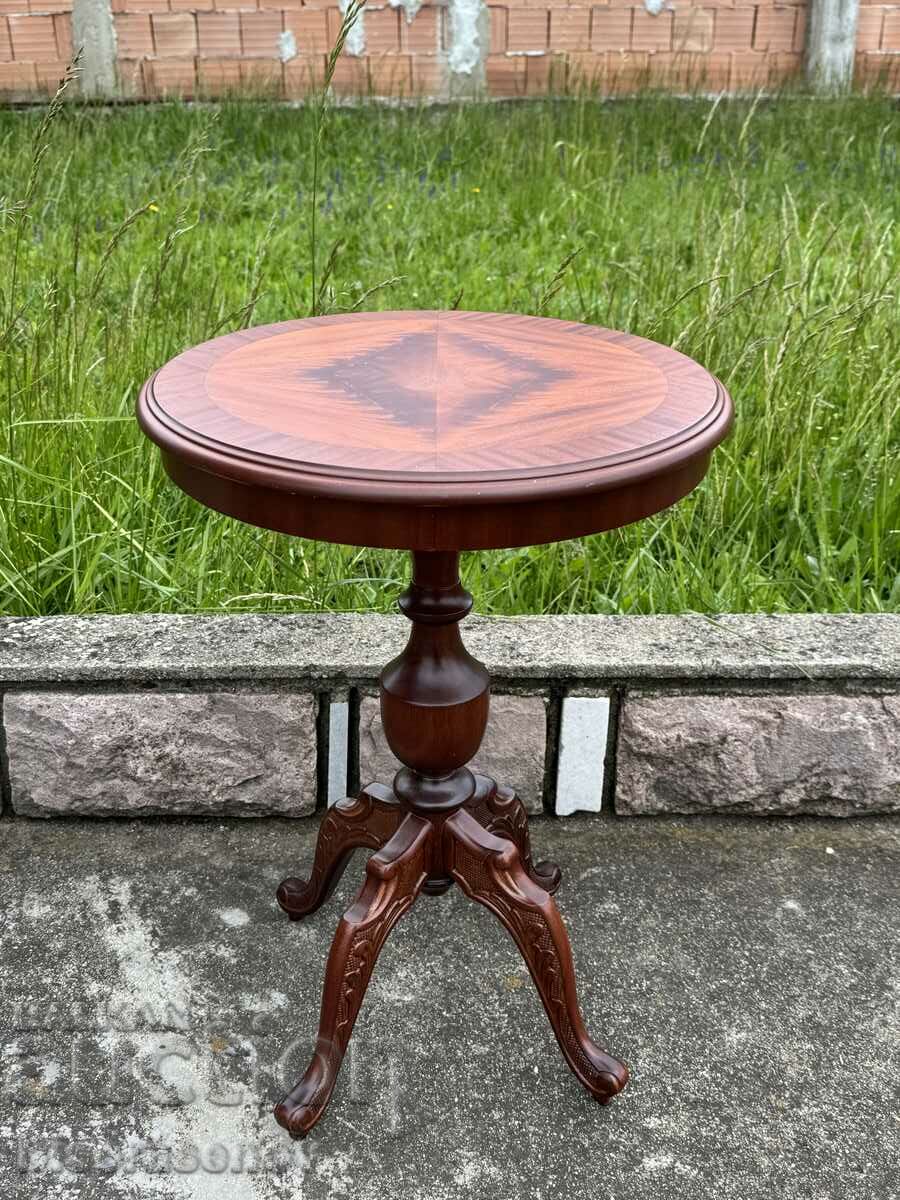 Beautiful table with wood carving (with print)