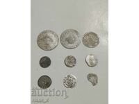 Monede turcești de argint 9 buc. De la 1 st
