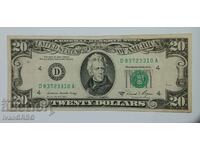 20 de dolari SUA 1981 Bancnota de tip vechi „Cap mic”.