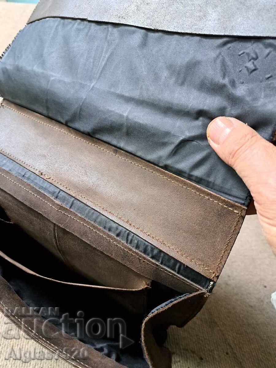 Italian leather bag/genuine leather/"CESARE PICCINI" - 7