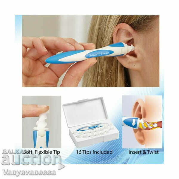 Smart Swab - ear cleaning swab with 16 spare heads