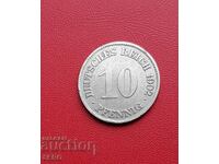 Germany-10 Pfennig 1902 E-Muldenhüten
