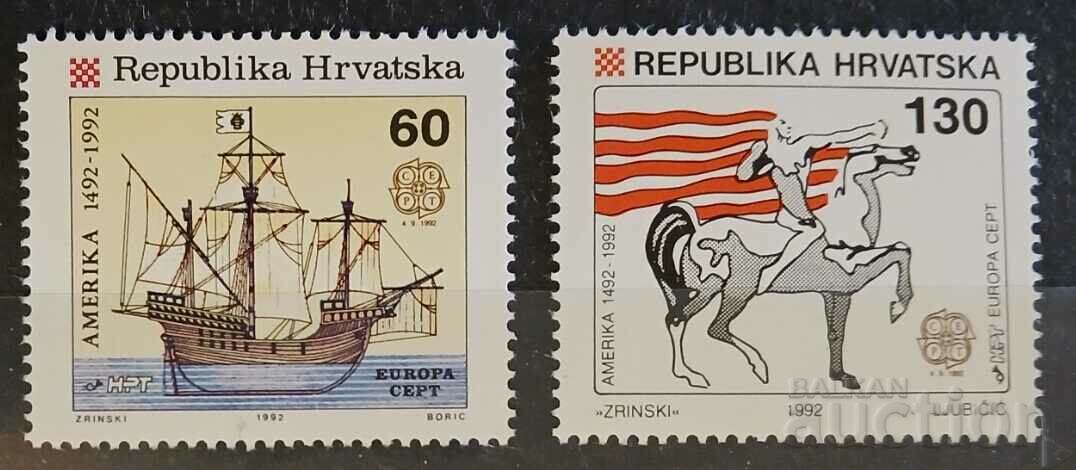 Κροατία 1992 Ευρώπη CEPT Πλοία/Columbus/Horses MNH