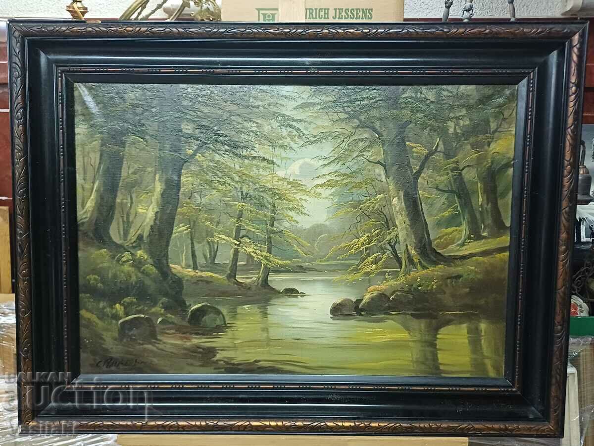 Beautiful landscape, oil on canvas