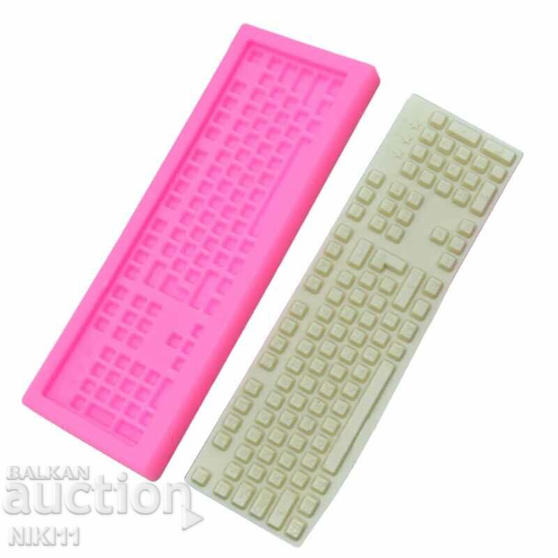 Silicone mold Keyboard, cake decoration, fondant with price 11.00 BGN | € 5.62 Silicone mold Keyboard, cake decoration, fondant with price 11.00 BGN | € 5.62