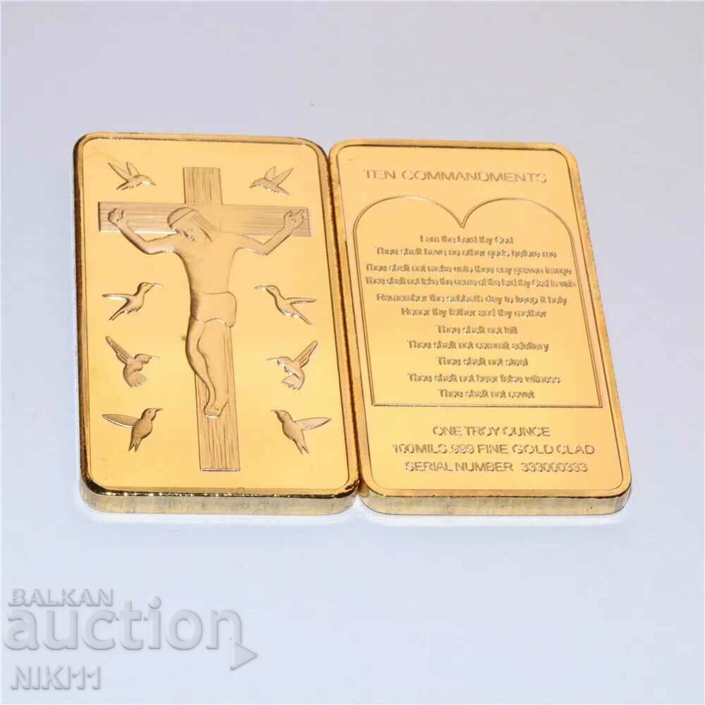 Gold bar COPY in protective capsule 10 - God's orders