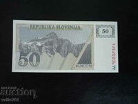 SLOVENIA 50 TOLAR 1990 NOU UNC SERIA "AA" RAR