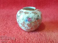 Old porcelain small vase marked Germany gold gilding flowers
