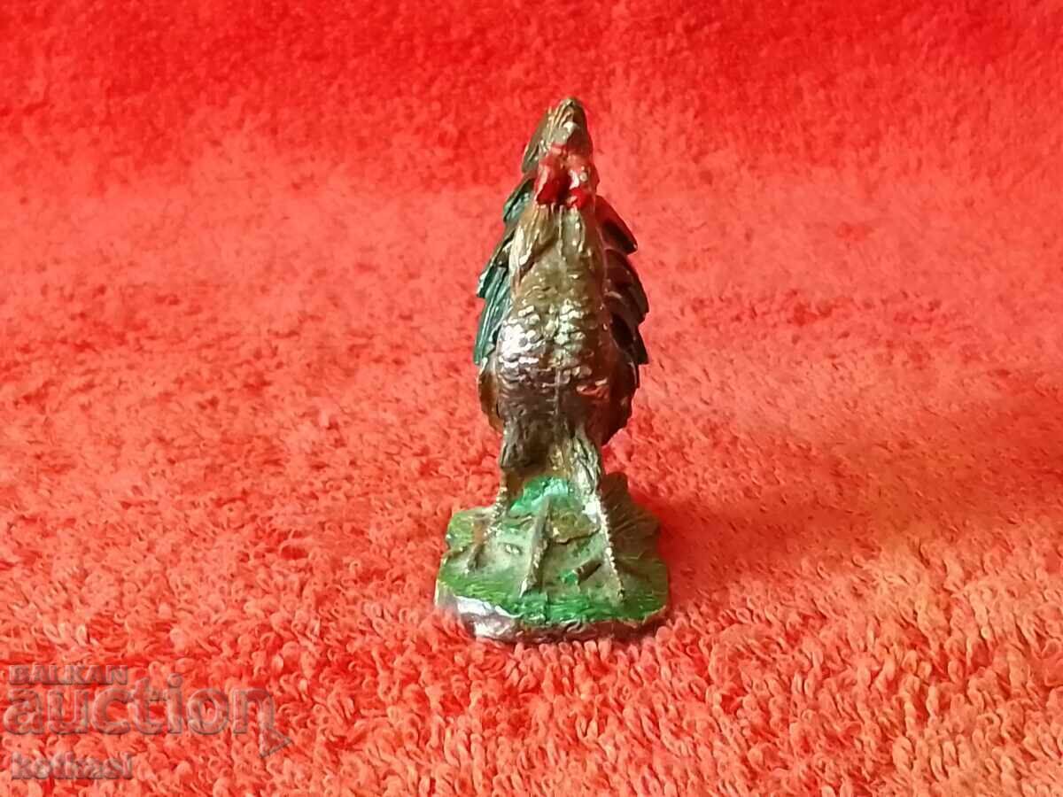 Auction Old massive solid metal Rooster figure marked Auction Old massive solid metal Rooster figure marked