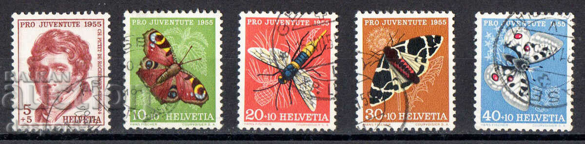 1955. Elveţia. Pro Juventute - Charles Picte Rochemont. Insecte