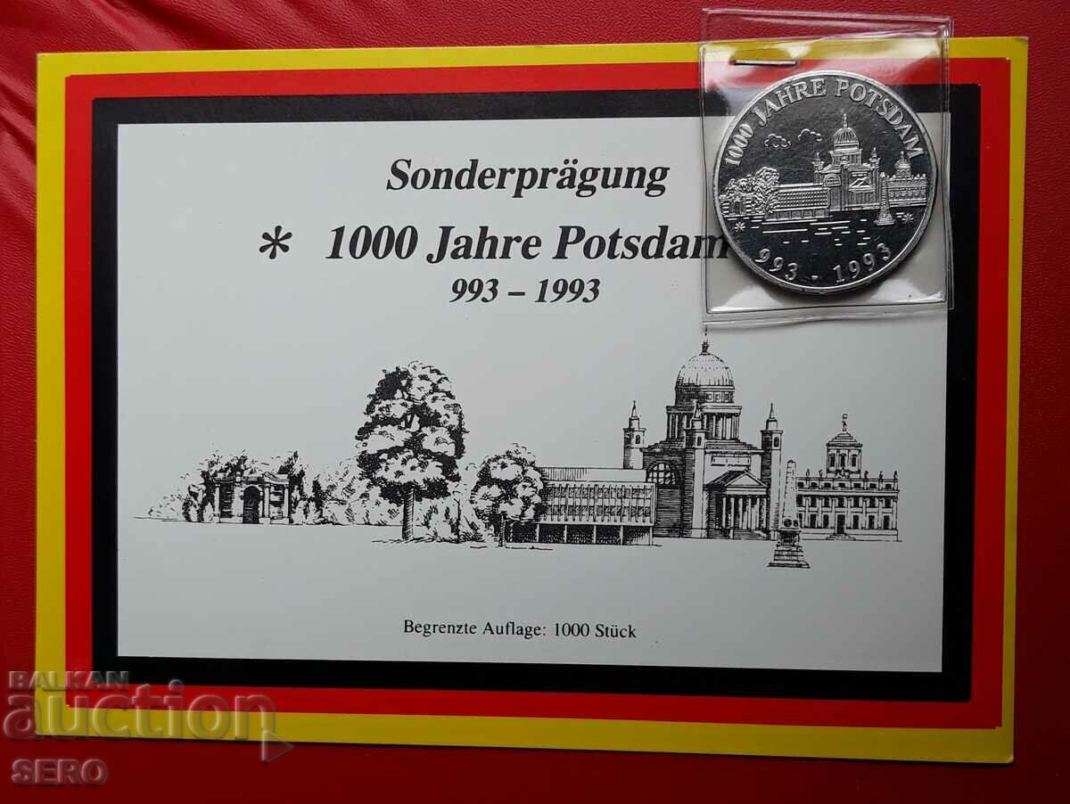 Германия-1 екю 1993-1000 г. град Потсдам-тираж 1000 бр