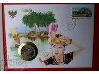 Ινδονησία-100 ρουπίες 1978 και ταχ.μ. σε έναν όμορφο φάκελο