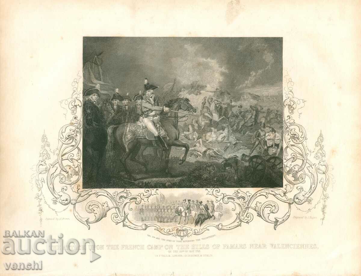 1860 - OLD ENGRAVING - WAR - ORIGINAL