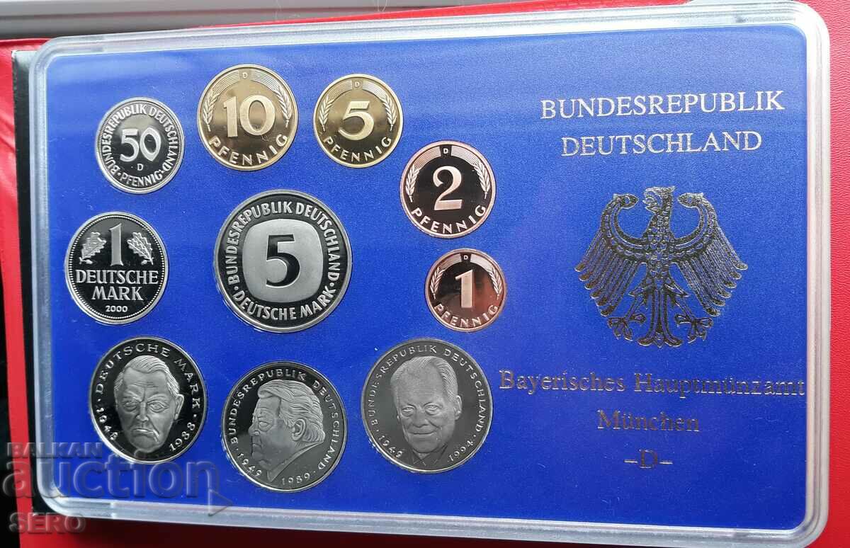 Germania-SET 2000 D-München-10 monede-mat-lucius