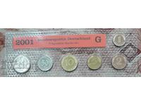 Germany-SET 2001 G-Karlsruhe- 6 coins-matte-gloss