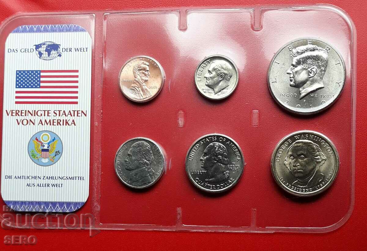 USA-SET of 6 coins 1989-2010-ext. preserved