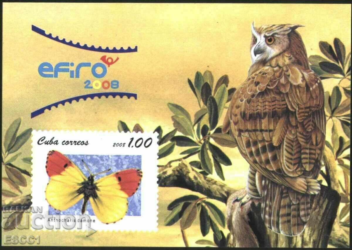 Чист блок  Фауна Пеперуда Сова  2008  Куба