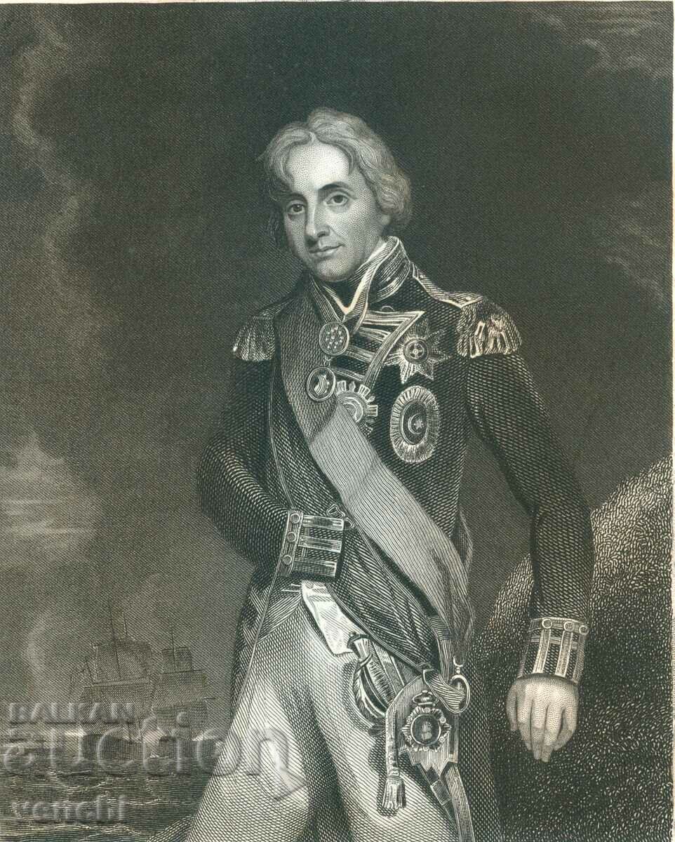 1860 - OLD ENGRAVING - ADMIRAL NELSON - ORIGINAL with price 49.99 BGN | € 25.56 1860 - OLD ENGRAVING - ADMIRAL NELSON - ORIGINAL with price 49.99 BGN | € 25.56