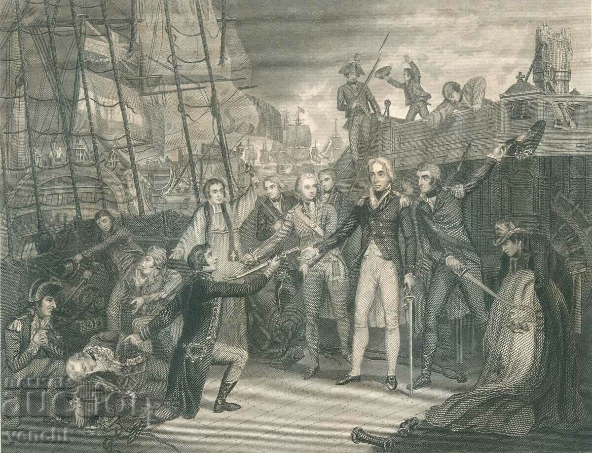 1860 - OLD ENGRAVING - ADMIRAL NELSON - ORIGINAL with price 39.99 BGN | € 20.45 1860 - OLD ENGRAVING - ADMIRAL NELSON - ORIGINAL with price 39.99 BGN | € 20.45