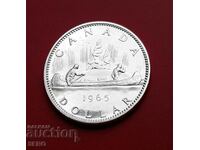 Canada-1 dolar 1965-argintiu-gri 800