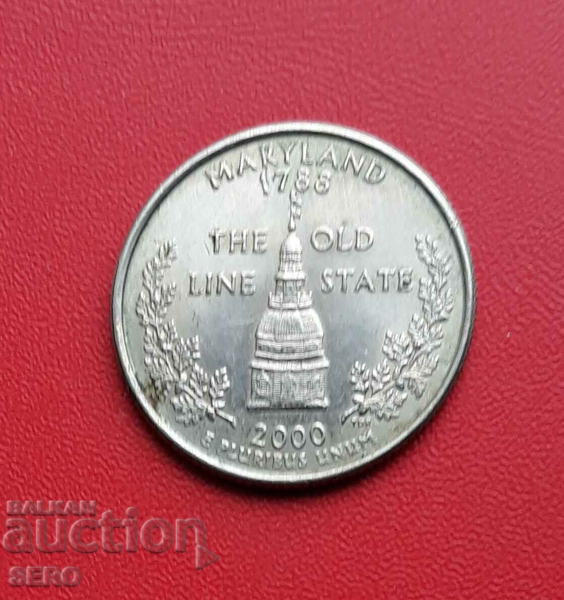 SUA-1/4 dolar 2000-stat Maryland