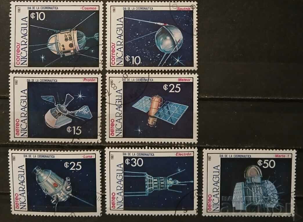 Nicaragua 1987 Cosmos Two stamped series